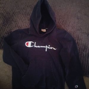 Champion hoodie! All black logo on chest medium